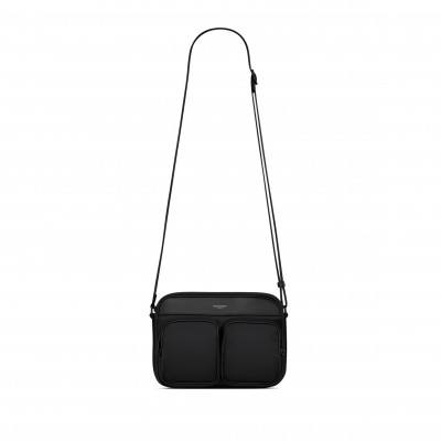 YSL CITY SAINT LAURENT NEW CAMERA BAG IN ECONYL® REGENERATED NYLON 729240FABGK1000 (24.5*17*8cm)
